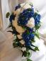 Preview: Brautstrauß aus Kunstblumen, Wasserfall Optik