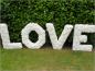 Mobile Preview: Vermietung - Große Buchstaben LOVE aus Kunstblumen, beleuchtet