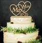 Preview: Tortenaufsatz Cake Topper, 2 Herzen, MR&MRS