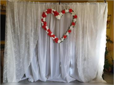 Vermietung - Hintergrund für Brauttisch oder Fotoshooting