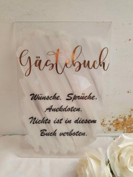 Acryl Schild Gästebuch