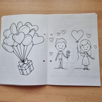 Malbuch für Kinder zur Hochzeit  mit Buntstifte