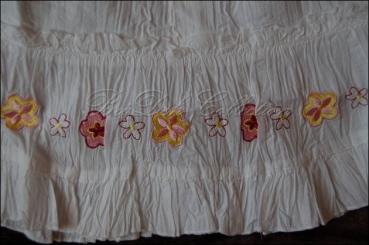 Baby-Kleidchen Gr. 62/68, Blüten, Crashoptik, weiß