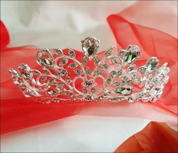 Große Tiara, Krone mit Strass #8