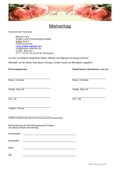 Mietvertrag zur Voransicht