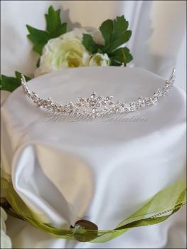 Silberfarbene Strass Tiara, Krone #3