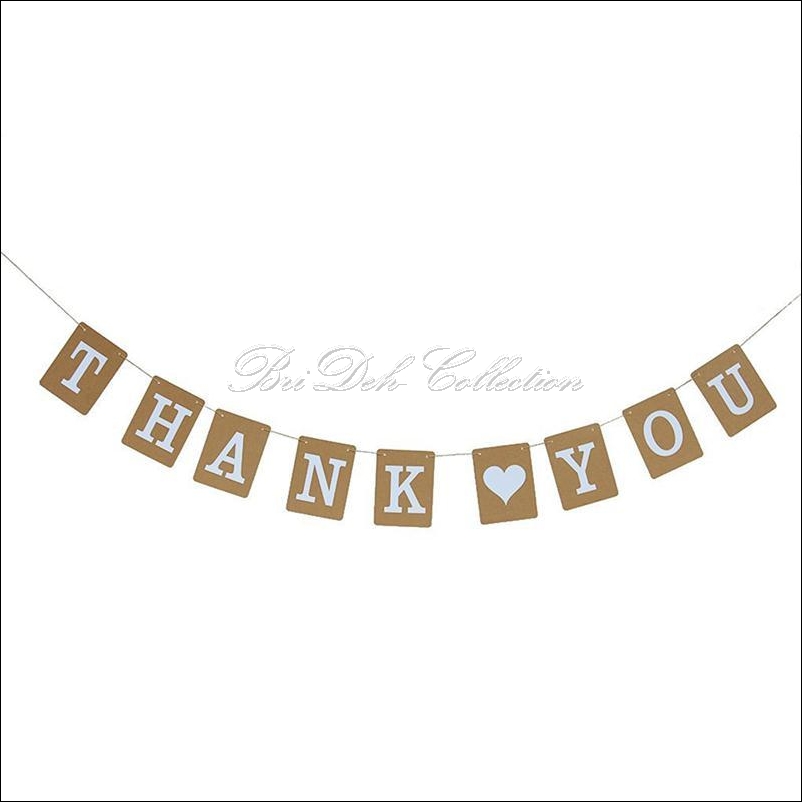 Brideh Collection Banner Girlande Schriftzug Thank You