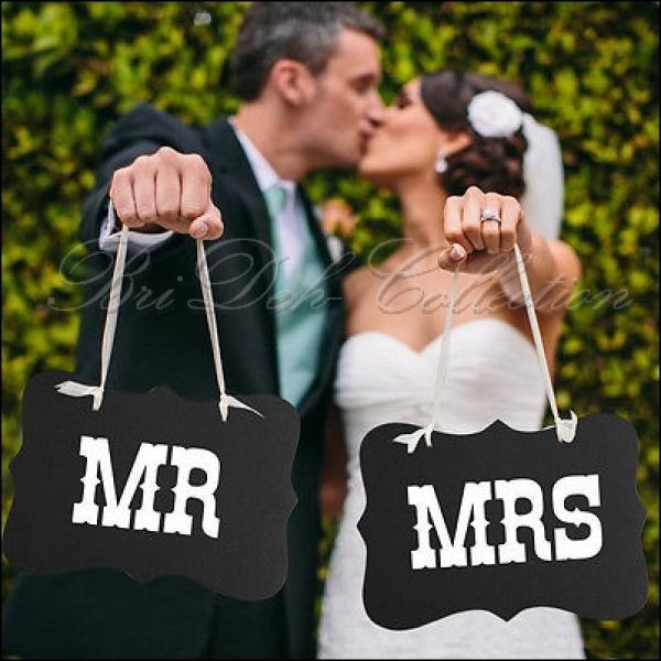 Mr & Mrs Schilder, groß,  für die Brautstühle, Dekoration, Fotoshooting