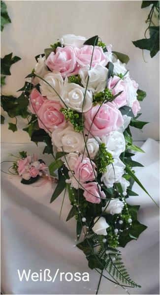 Brautstrauß aus Kunstblumen, Wasserfall Optik