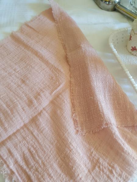 Vermietung  - Servietten aus Leinen in rosa