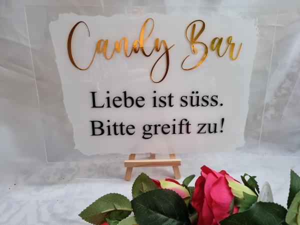 Candy Bar Acryl Schild