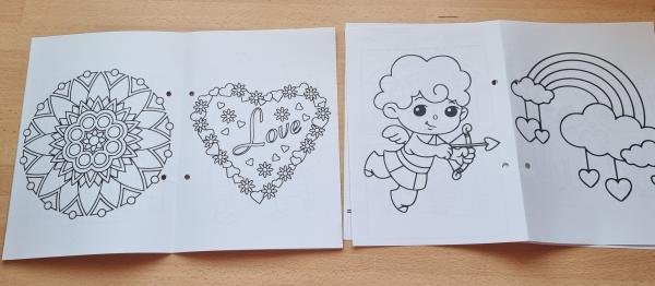 Malbuch für Kinder zur Hochzeit  mit Buntstifte
