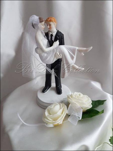 Cake Topper, Brautpaar, Er trägt Sie auf Händen