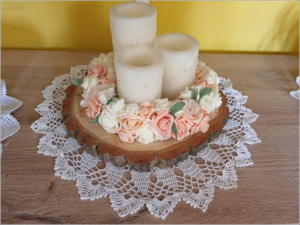 Vermietung - Häkeldeckchen, Platzsets, Durchmesser 40cm, weiß