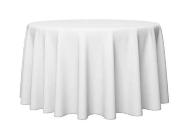 Vermietung - Tischdecken rund weiß, Durchmesser 320cm