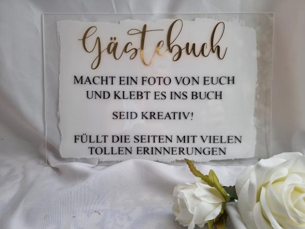 Acryl Schild Gästebuch, Macht ein Foto...