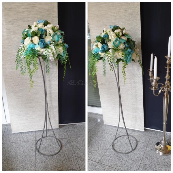 Vermietung - Großer Metall Ständer mit Husse für Blumengestecke