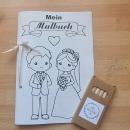Malbuch für Kinder zur Hochzeit  mit Buntstifte