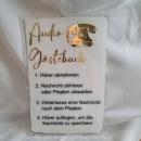 Acryl Schild Audio Gästebuch