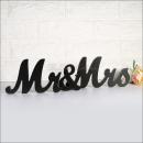 Buchstaben Mr &amp; Mrs, schwarz, Hochzeitsdekoration